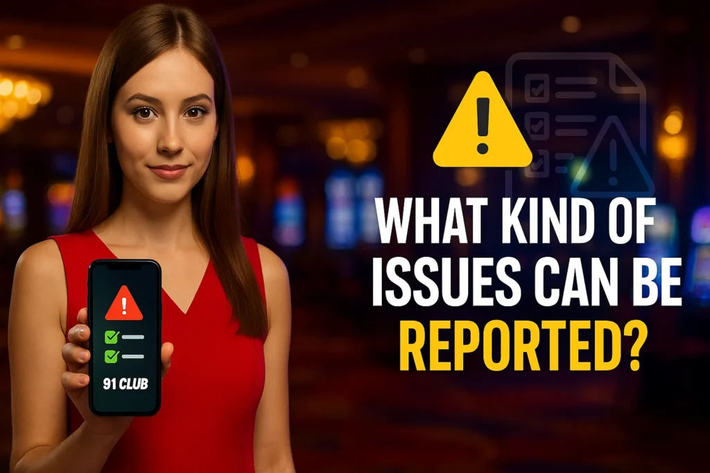 How to Report an Issue on 91 Club